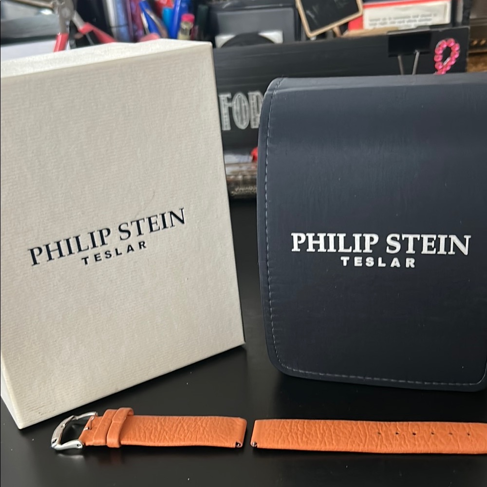 Philip Stein Teslar Orange Leather Watch Strap never worn